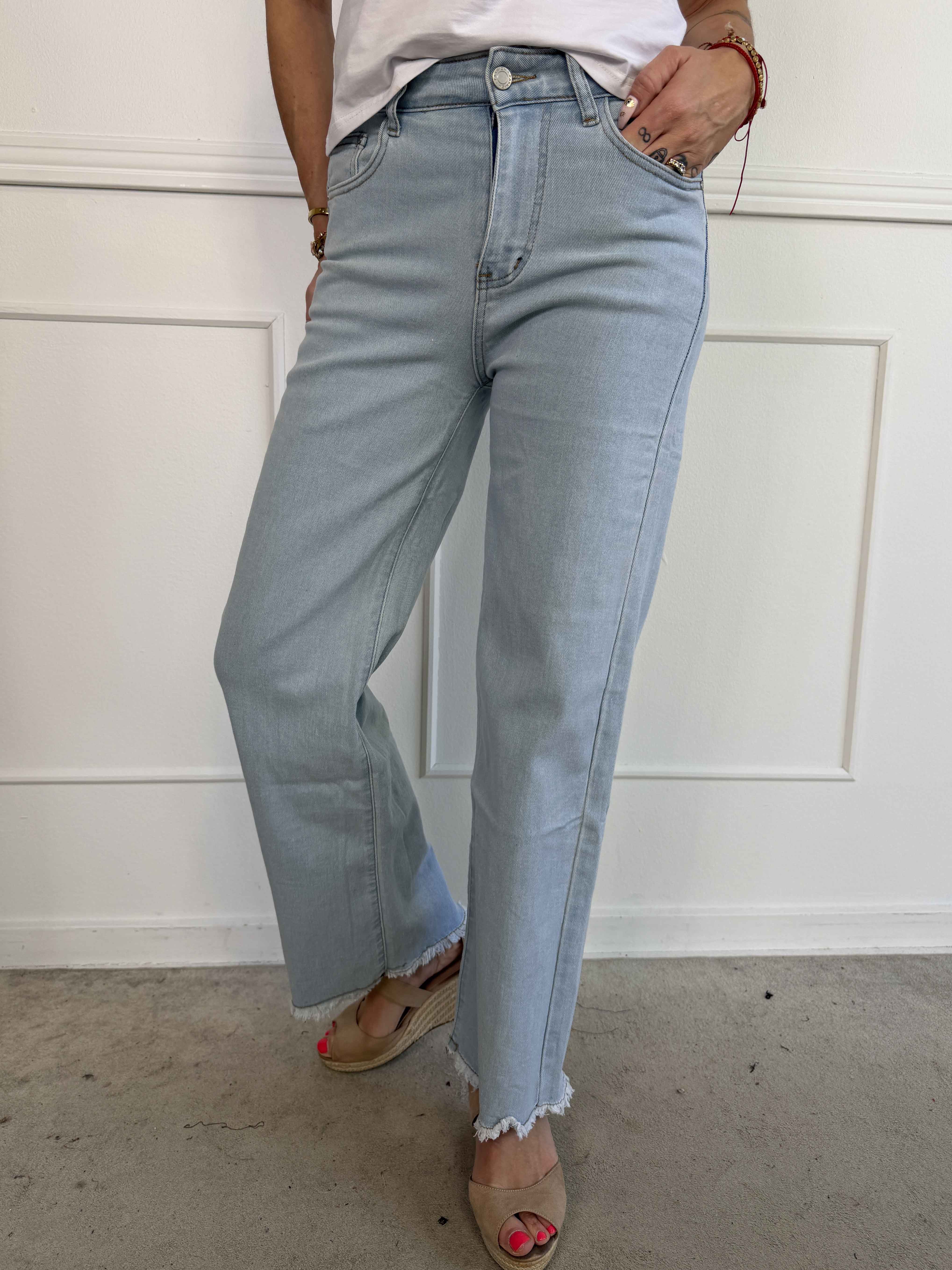 Frige - Lyse jeans med wide leg